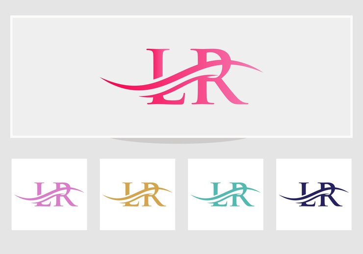 Vector logotipo vinculado a la letra lr para la identidad comercial y de la empresa plantilla vectorial del logotipo lr de la letra inicial