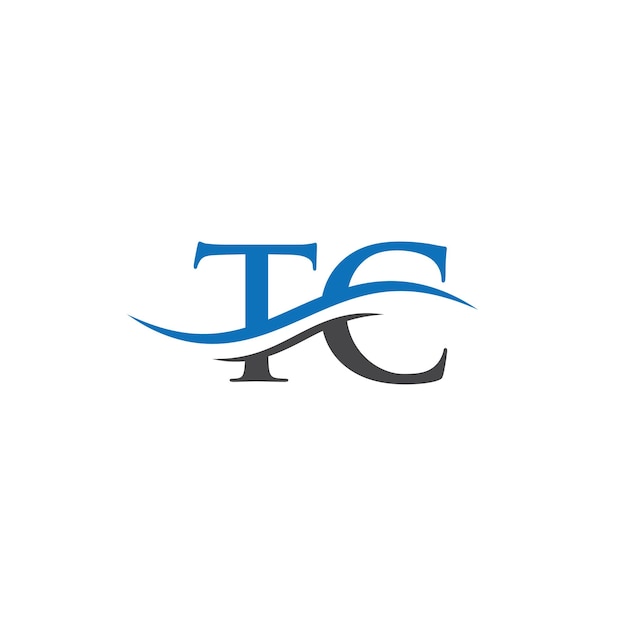Logotipo vinculado a TC para la identidad comercial y de la empresa Creative Letter TC Logo Vector
