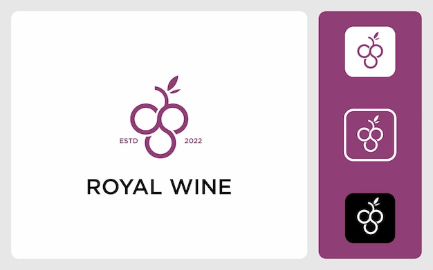 Vector logotipo de vino simple