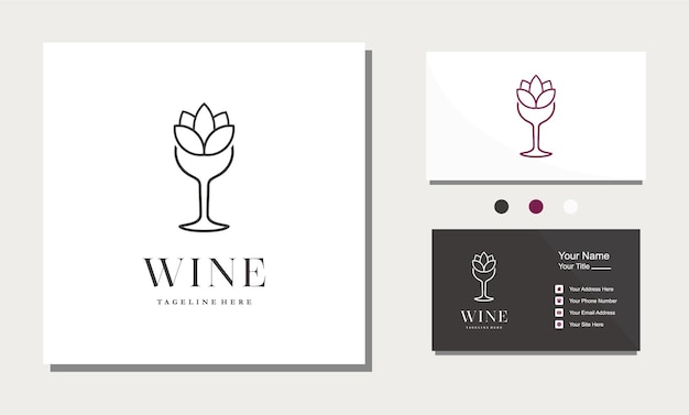 Logotipo de vino con el título 'logotipo de vino'
