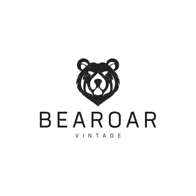 Logotipo vintage de bear roar