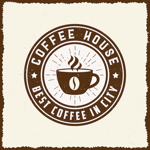 Logotipo vintage de cafetería y colección de insignias