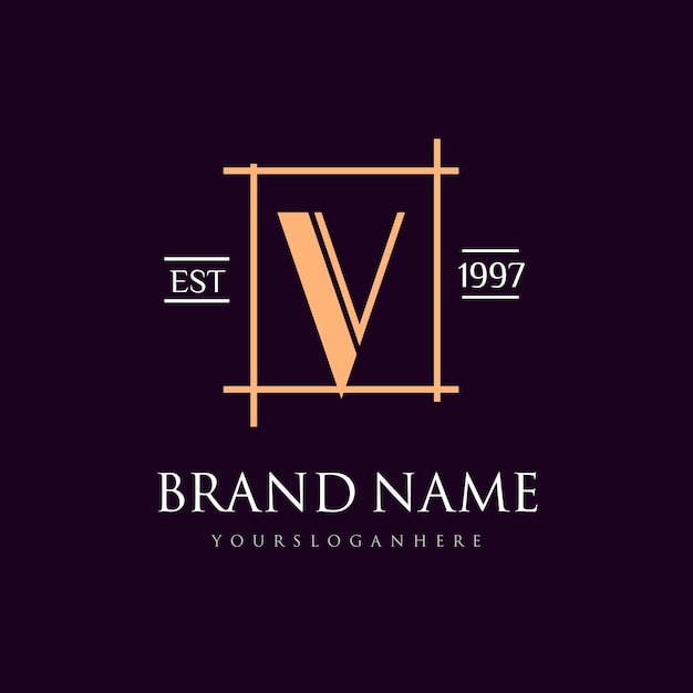 Vector logotipo vintage y elegante