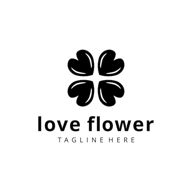 Logotipo vintage de flor