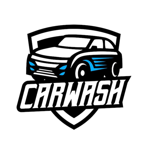 Logotipo vintage de lavado de autos