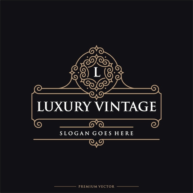 Logotipo vintage de lujo