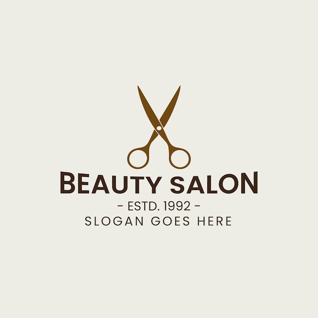 Logotipo vintage de salón de belleza