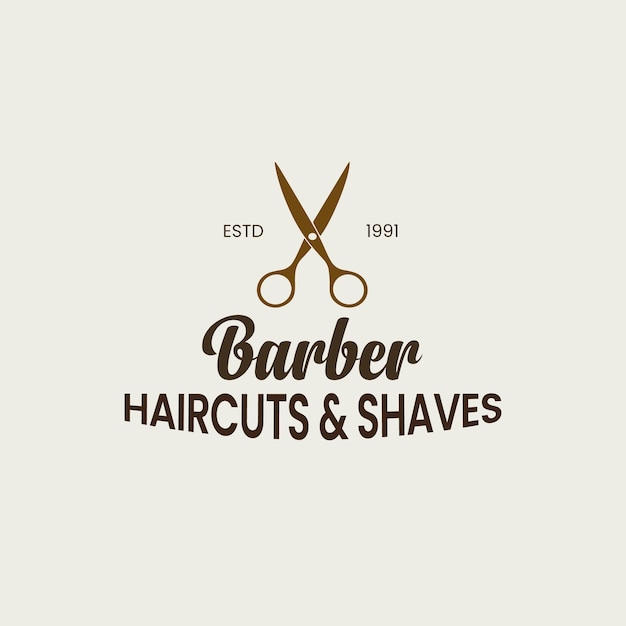 Logotipo vintage de salón de belleza