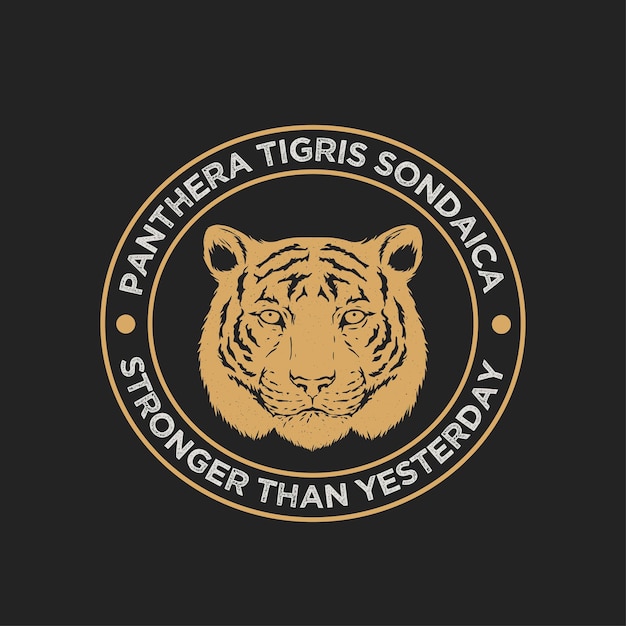 Vector logotipo vintage de tigre