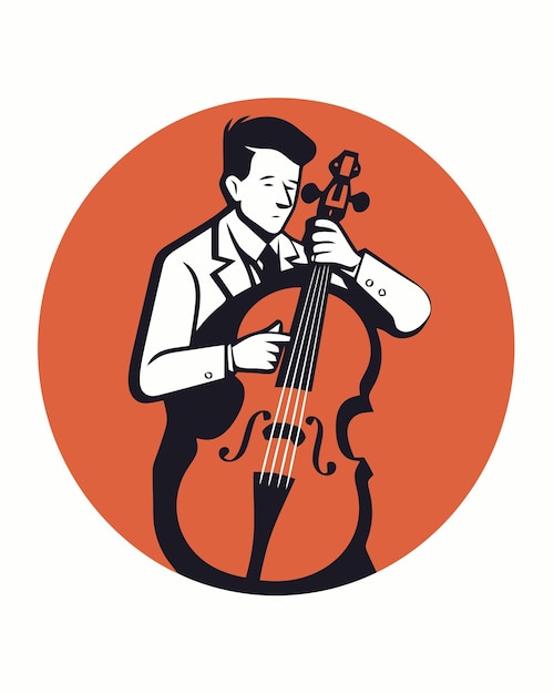 Logotipo del violonchelista