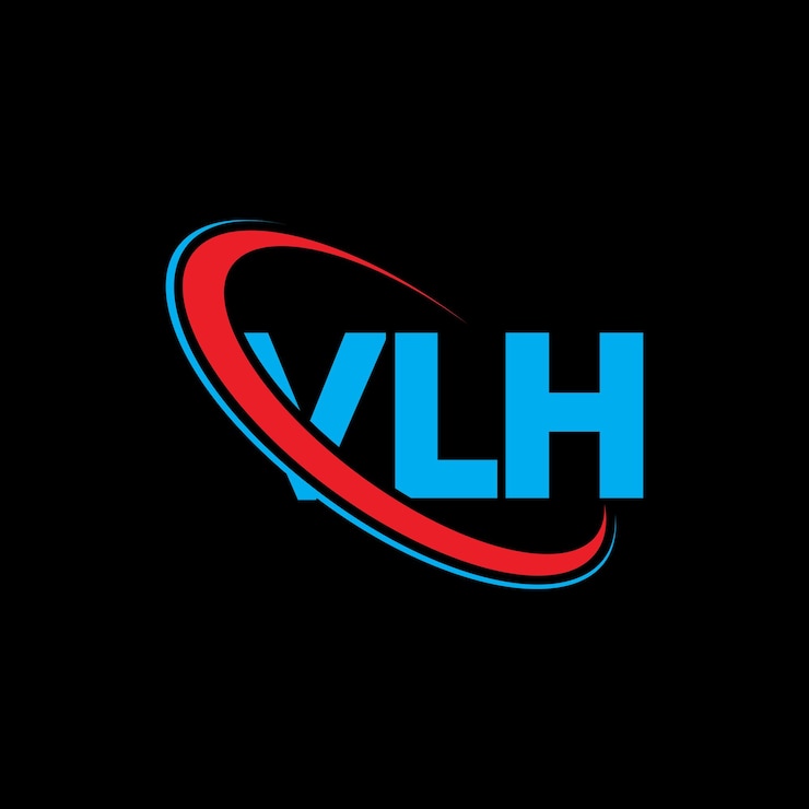 Vector logotipo de vlh vlh letra vlh diseño de logotipo de letra iniciales logotipo vlh vinculado con círculo y mayúscula logotipo de monograma vlh tipografía para negocios tecnológicos y marca inmobiliaria