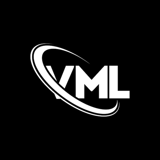 Logotipo VML VML letra VML letra diseño de logotipo Iniciales logotipo VML vinculado con círculo y mayúscula logotipo monograma VML tipografía para negocios tecnológicos y marca inmobiliaria