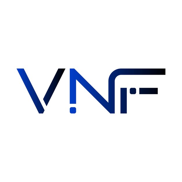 Logotipo VNF monograma mínimo moderno identidad de marca inicial tipografía letras diseño de símbolo vectorial