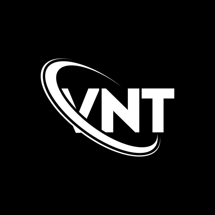 Vector logotipo vnt vnt letra vnt letra diseño de logotipo iniciales logotipo vnd vinculado con círculo y mayúscula logotipo monograma vnd tipografía para negocios tecnológicos y marca inmobiliaria