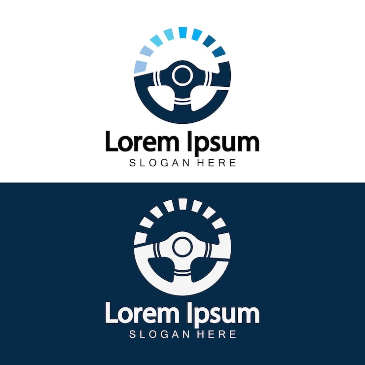 Vector logotipo del volante ilustración vectorial