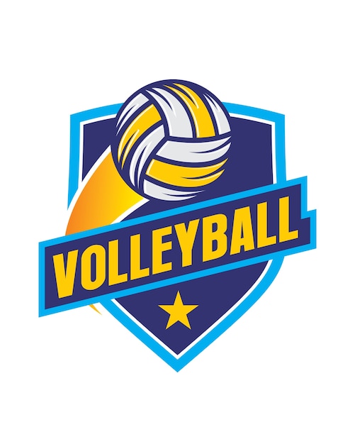 Logotipo de volley ball badge