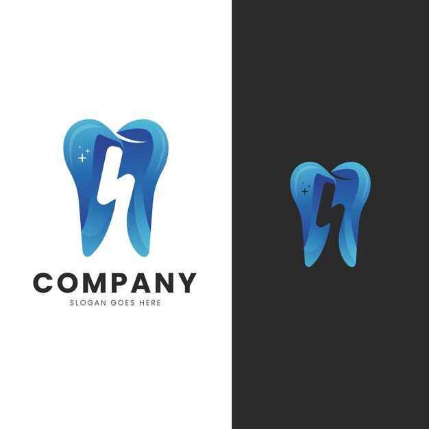 Vector logotipo de voltios dentales