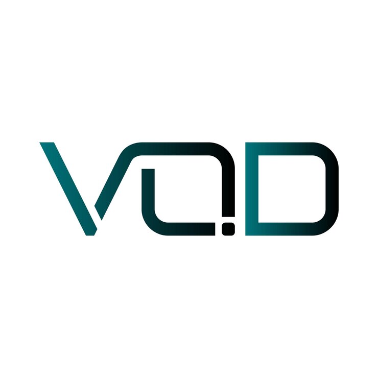 Vector logotipo de vqd monograma mínimo moderno identidad de marca inicial tipografía letras diseño de símbolo vectorial