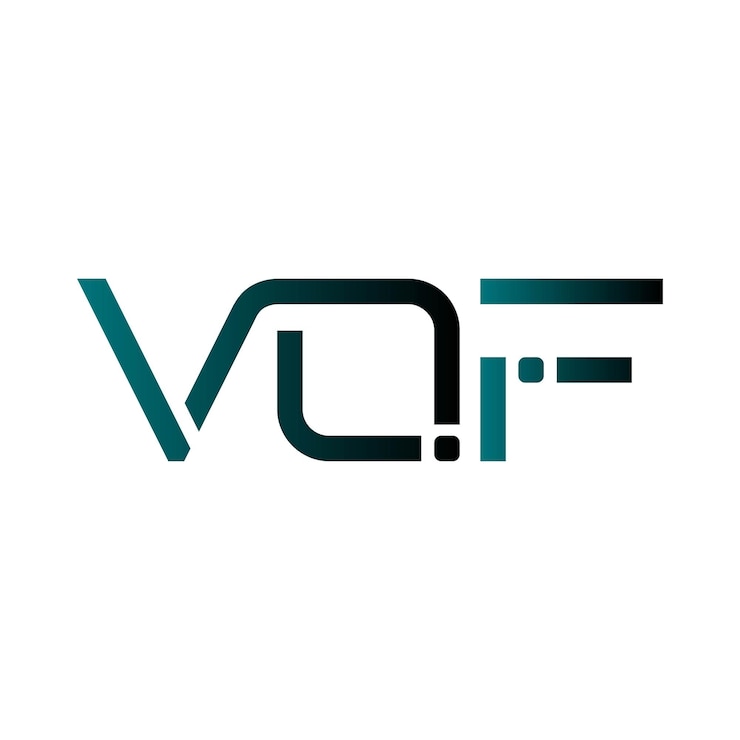 Vector logotipo de vqf monograma mínimo moderno identidad de marca inicial tipografía letras diseño de símbolo vectorial