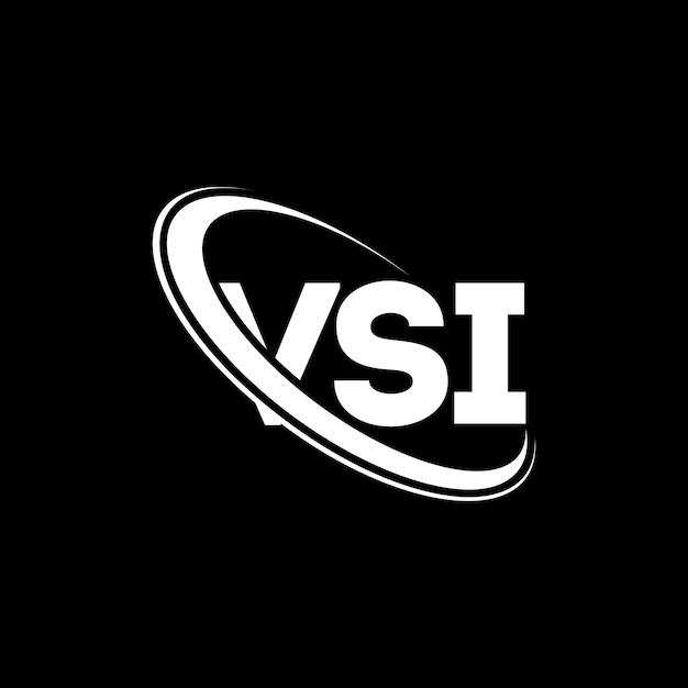 Logotipo de VSI Diseño de logotipo de letra VSI Iniciales Logotipo VSI vinculado con círculo y mayúscula Logotipo de monograma VSI tipografía para negocios tecnológicos y marca inmobiliaria