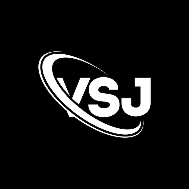 Logotipo VSJ: diseño de logotipo de letra VSJ: iniciales VSJ: logotipo vinculado con círculo y monograma en mayúscula VSJ: tipografía para negocios tecnológicos y marca inmobiliaria