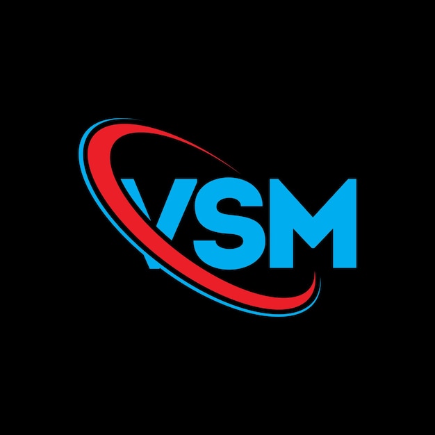 Logotipo de VSM VSM letra VSM letra diseño de logotipo iniciales logotipo de VMS vinculado con círculo y mayúscula logotipo de monograma VSM tipografía para negocios tecnológicos y marca inmobiliaria