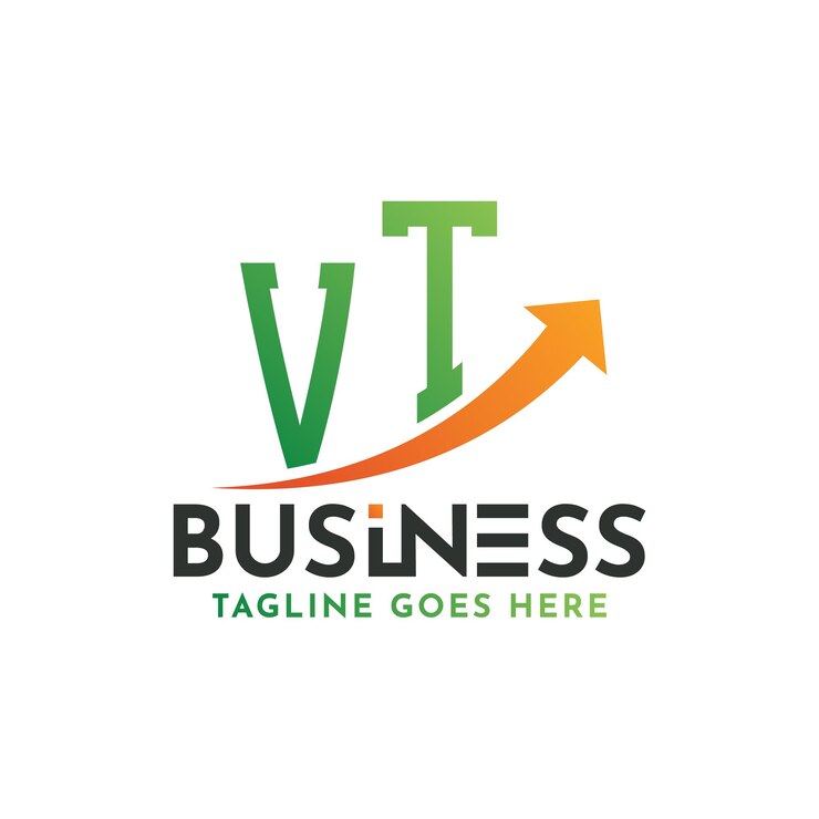 Vector logotipo de vt finanzas letra logotipo vt éxito empresarial vt crecimiento flecha éxito financiero diseño de logotipo