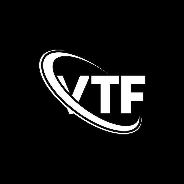 Logotipo VTF VTF letra VTF letra diseño de logotipo Iniciales Logotipo VFT vinculado con círculo y mayúscula logotipo monograma VTF tipografía para negocios tecnológicos y marca inmobiliaria