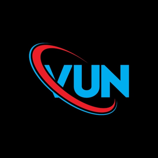 Logotipo VUN VUN letra VUN letra diseño de logotipo Iniciales Logotipo VUn vinculado con círculo y mayúscula logotipo monograma VUN tipografía para negocios tecnológicos y marca inmobiliaria