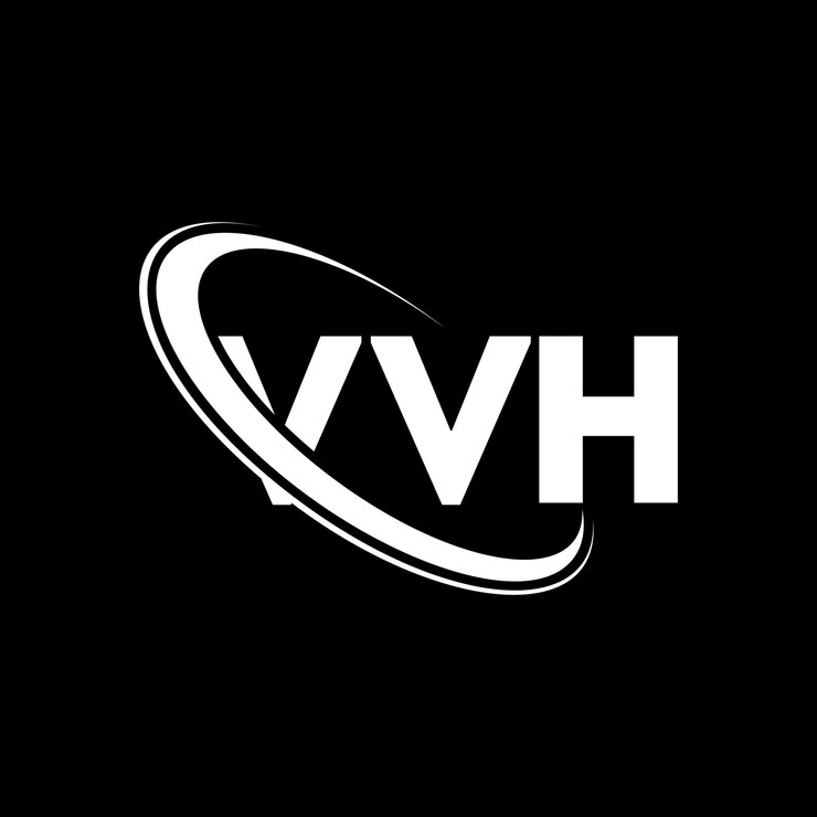 Vector logotipo de vvh vvh letra vvh diseño de logotipo de letra iniciales logotipo vvh vinculado con círculo y mayúscula logotipo de monograma vvh tipografía para negocios tecnológicos y marca inmobiliaria