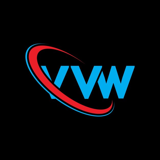 Logotipo de VVW VVW letra VVW diseño de logotipo de letra Iniciales Logotipo VVW vinculado con círculo y mayúscula Logotipo de monograma VVW tipografía para negocios tecnológicos y marca inmobiliaria