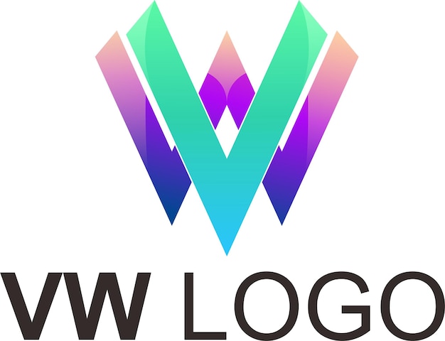 logotipo de vw colorido