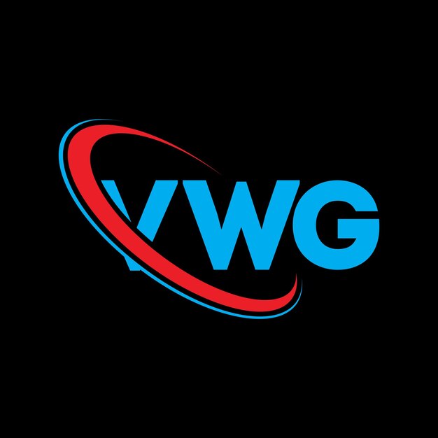 Logotipo VWG (Literatura VWG) Logotipo de letras VWG (Iniciales VWG) Logos VWG vinculados con círculo y mayúscula Logotipo de monograma VWG tipografía para negocios tecnológicos y marca inmobiliaria