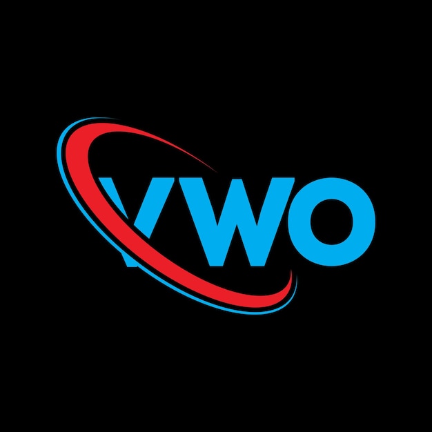 Logotipo de VWO VWO letra VWO letra diseño de logotipo Iniciales Logotipo VWO vinculado con círculo y mayúscula logotipo VWO tipografía para negocios tecnológicos y marca inmobiliaria