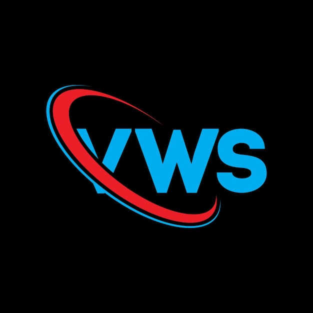 Logotipo de VWS VWS letra VWS letra diseño de logotipo Iniciales Logotipo VWS vinculado con círculo y mayúscula logotipo monograma VWS tipografía para negocios de tecnología y marca inmobiliaria