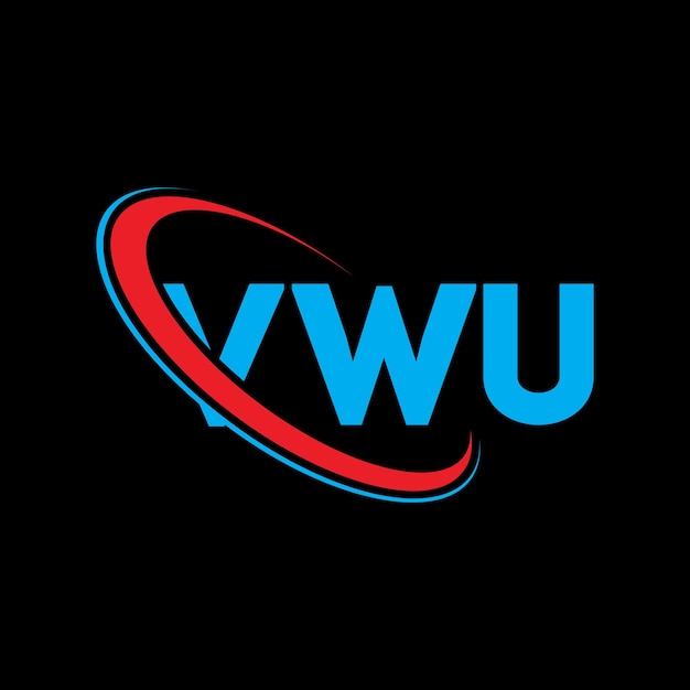 Logotipo VWU letra VWU letra diseño logotipo iniciales VWU logotipo vinculado con círculo y mayúscula monograma logotipo VWU tipografía para negocios de tecnología y marca inmobiliaria