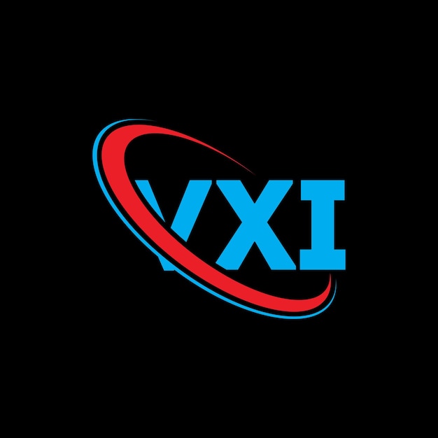 Logotipo VXI VXI letra VXI diseño de logotipo de letra Iniciales Logo VXI vinculado con círculo y mayúscula logotipo monograma VXI tipografía para negocios de tecnología y marca inmobiliaria