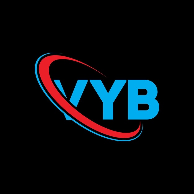 Logotipo VYB letra VYB diseño de logotipo de letra inicial VYB logotipo vinculado con círculo y mayúscula logotipo monograma VYB tipografía para negocios tecnológicos y marca inmobiliaria