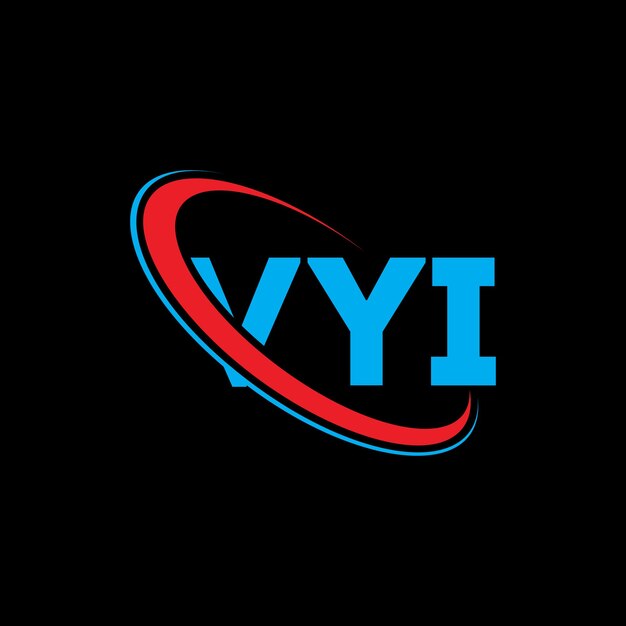 Logotipo de VYI VYI letra VYI diseño de logotipo de letra Iniciales Logotipo VYI vinculado con círculo y mayúscula Logotipo de monograma VYI tipografía para negocios tecnológicos y marca inmobiliaria