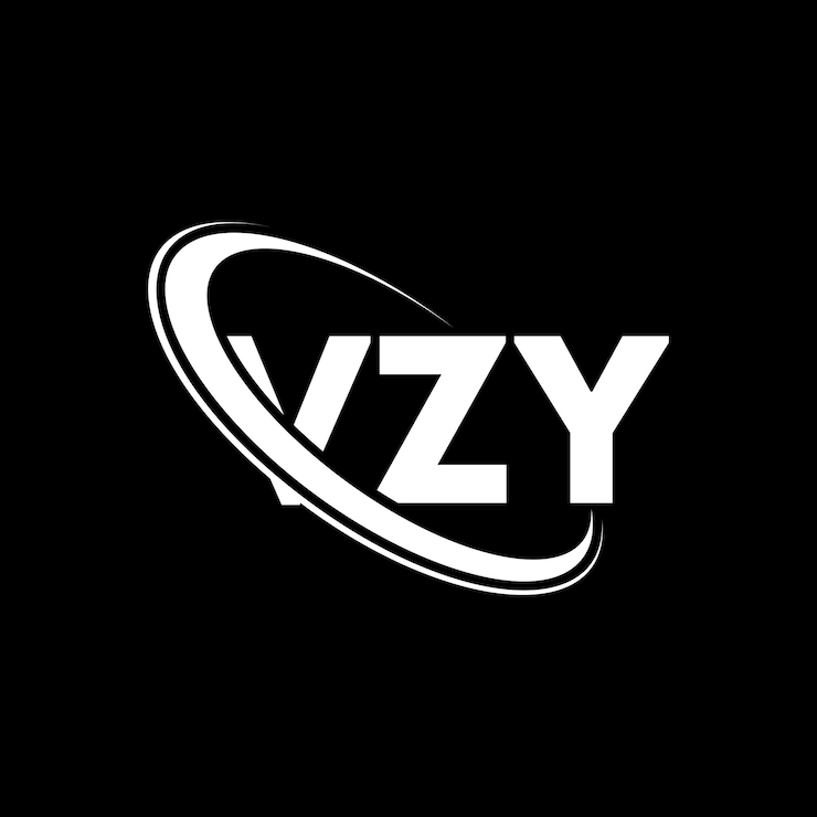 Vector logotipo de vzy vzy letra vzy diseño de logotipo de letra iniciales logotipo vzy vinculado con círculo y mayúscula logotipo de monograma vzy tipografía para negocios tecnológicos y marca inmobiliaria