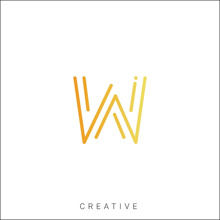 Vector el logotipo w latter template vector colorful monogram symbol font logotipo de diseño moderno basado en el logotipo inicial