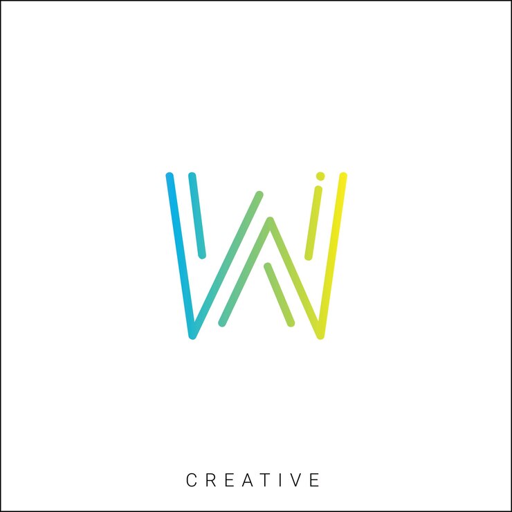Vector el logotipo w latter template vector colorful monogram symbol font logotipo de diseño moderno basado en el logotipo inicial