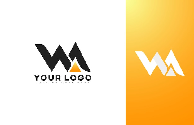 El logotipo WA comienza con la inicial wa mejor para las empresas comienza con la letra W y la letra WA vector libre