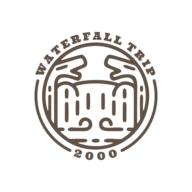 Vector logotipo de waterfall trip