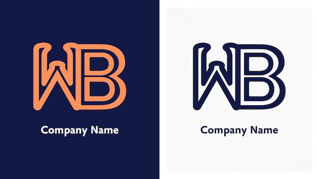 Vector un logotipo de wb