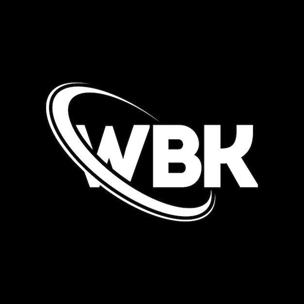 Logotipo WBK letra WBK logotipo diseño de letra Iniciales Logo WBK vinculado con círculo y mayúscula logotipo monograma WBK tipografía para negocios de tecnología y marca inmobiliaria