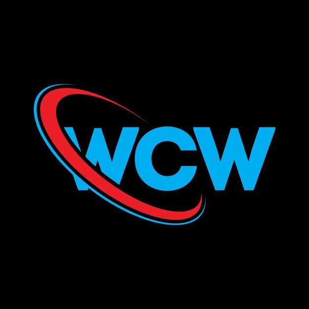 Vector logotipo wcw letra wcw diseño de la letra wcw iniciales logotipo wcw vinculado con círculo y mayúscula monograma logo wcw tipografía para negocios de tecnología y marca inmobiliaria