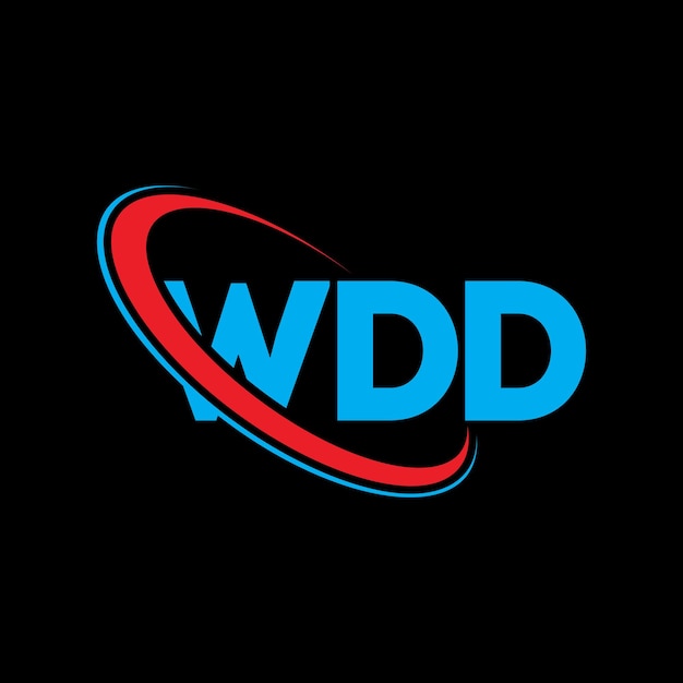 Logotipo WDD WDD letra WDD letra diseño logotipo iniciales logotipo WDD vinculado con círculo y mayúscula logotipo monograma WDD tipografía para negocios de tecnología y marca inmobiliaria