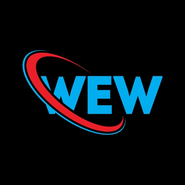 Logotipo WEW WEW letra WEW diseño de logotipo de letra Iniciales WEW logotipo vinculado con círculo y mayúscula logotipo monograma WEW tipografía para negocios de tecnología y marca inmobiliaria