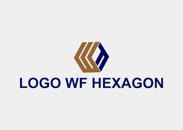 Logotipo wf hexagon nombre de la empresa